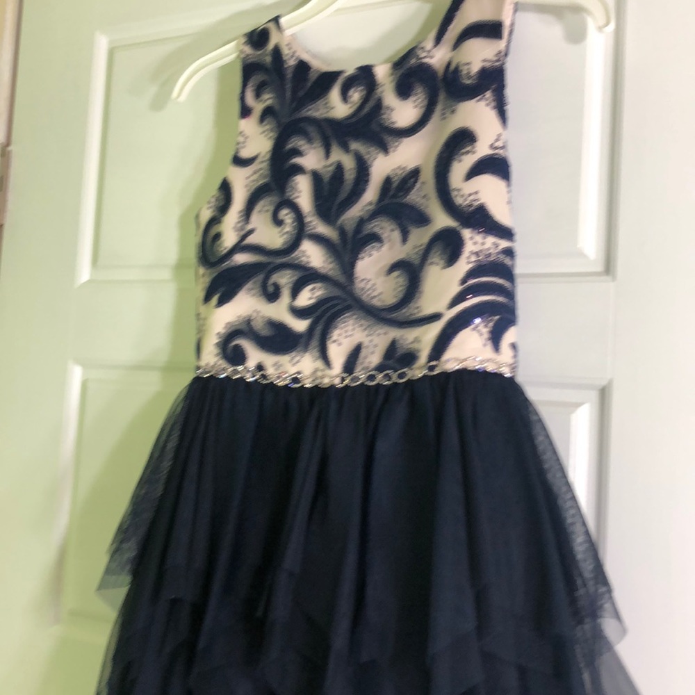 Rare editions navy party dress